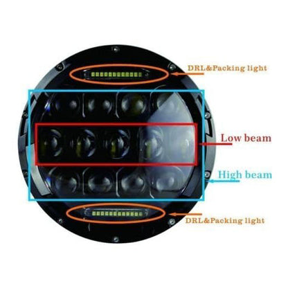 Jeep Smoke Headlights / Head Lamps with Builtin Projectors - Each