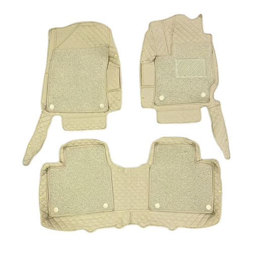 Toyota Corolla 9D Floor Mat Mix Thread Beige Grass 2014 - 2026 - 3 Pcs