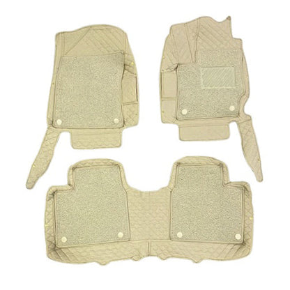 Toyota Corolla 9D Floor Mat Mix Thread Beige Grass 2014 - 2026 - 3 Pcs