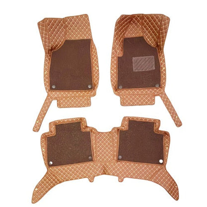 MG HS 9D Floor Mats Mix Thread Grass 3 Pcs 2020 - 2025 - Brown With Brown