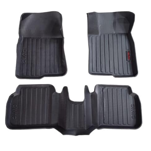 Honda Civic TPE Floor Mats Black 3 Pcs 2022 - 2026
