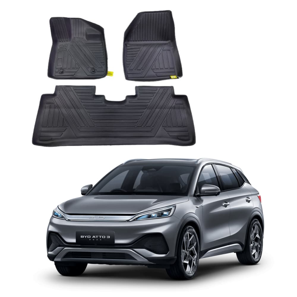 BYD Atto 3 TPE Floor Mats Black 3 Pcs 2024 - 2026