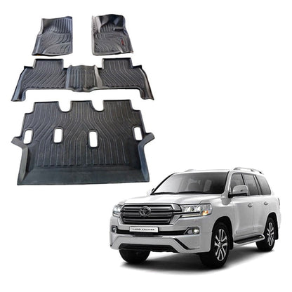 Toyota Land Cruiser TPE Floor Mats Black 4 Pcs 2007 - 2021