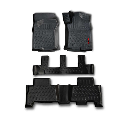 Toyota Prado TPE Floor Mats Black 7 Seater 4 Pcs 2009 - 2023