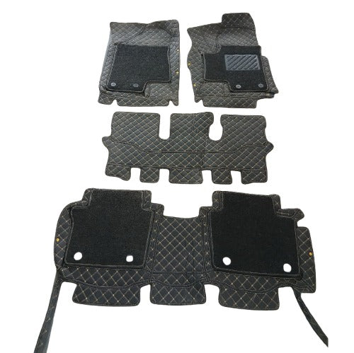 DFSK Glory 9D Floor Mats Mix Thread Grass 4 Pcs 2021 - 2026 - Black With Black