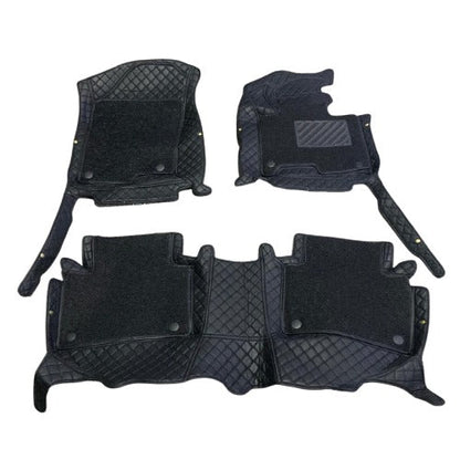 Hyundai Tucson 9D Floor Mats Black With Black Grass 3 Pcs 2020 - 2024