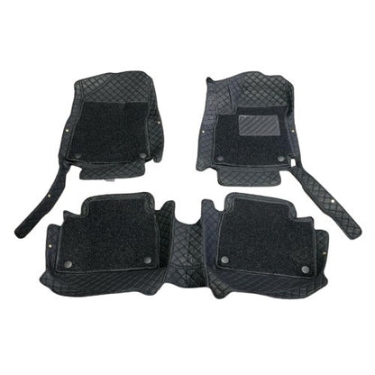 Hyundai Elantra Hybrid 9D Floor Mats Black With Black Grass 3 Pcs 2025 - 2026