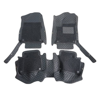 Hyundai Elantra Hybrid 9D Floor Mats Black With Black Grass 3 Pcs 2025 - 2026