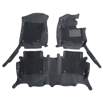 Hyundai Tucson 9D Floor Mats Black With Black Grass 3 Pcs 2020 - 2024