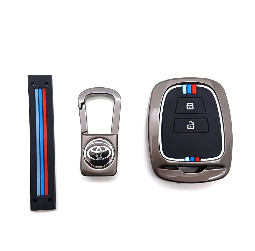 Toyota Corolla / Vitz Metal Key Shell Cover With 2 Buttons 2011 - 2017