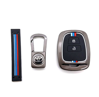 Toyota Corolla / Vitz Metal Key Shell Cover With 2 Buttons 2011 - 2017