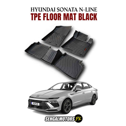Hyundai Sonata N Line TPE Floor Mats Black 3 Pcs