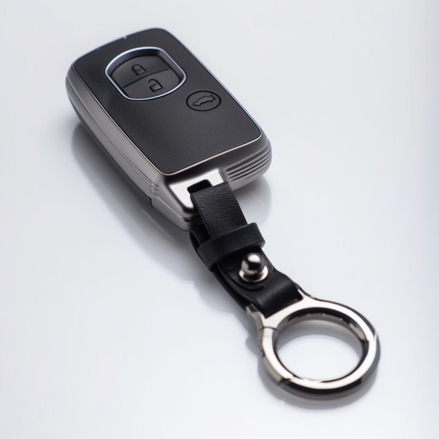 Toyota Prado FJ150 TPU Key Cover With Keychain Black 2009 - 2017