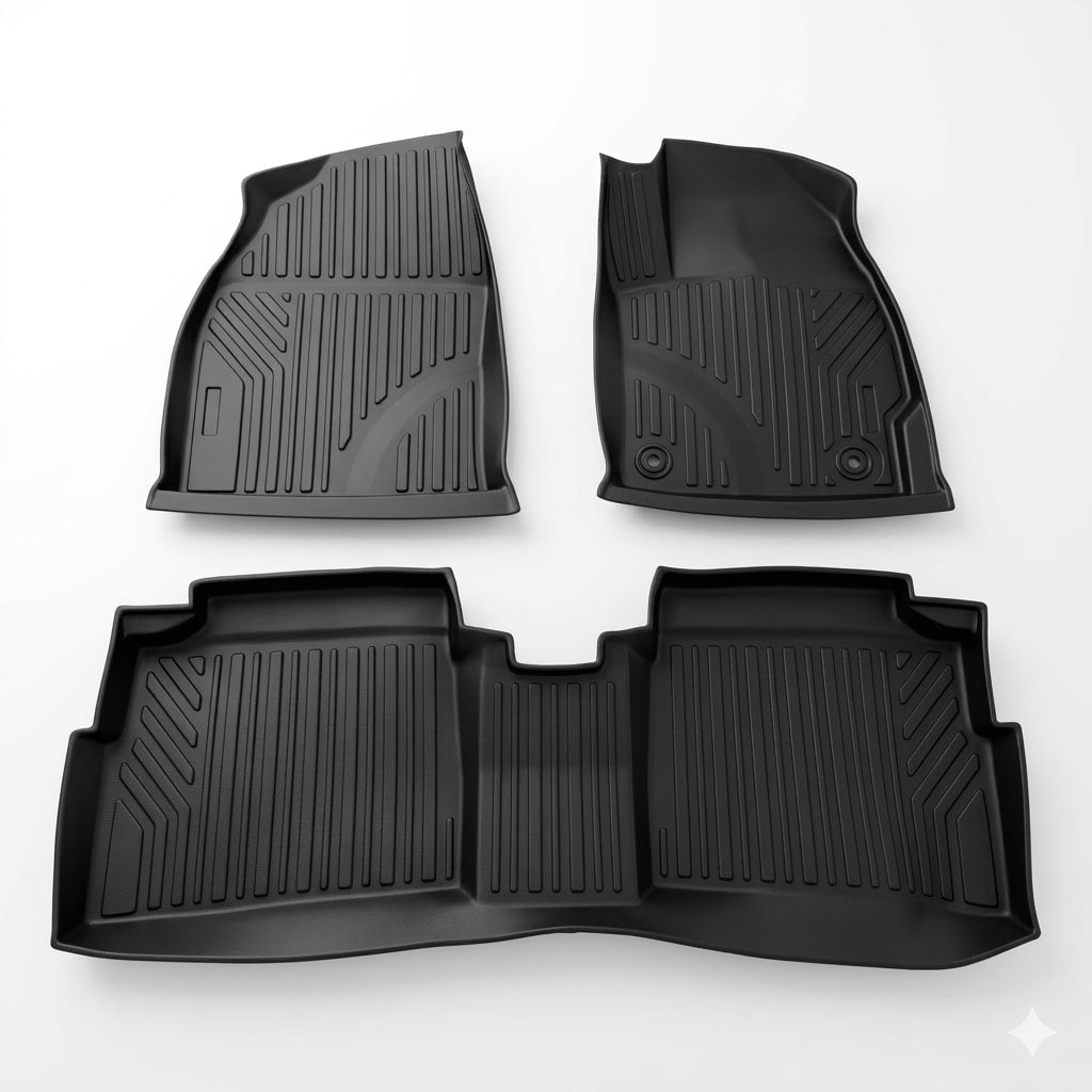 Toyota Prius TPE Floor Mats Black 3 Pcs 2013 - 2015
