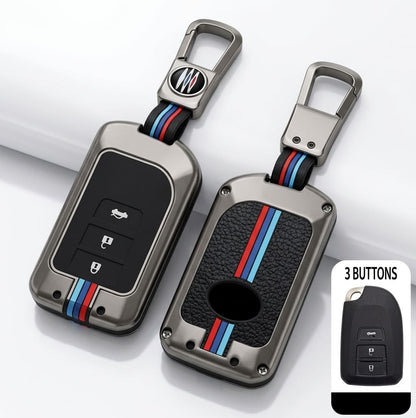Toyota Yaris Metal Key Shell Case Cover 3 Buttons 2020 - 2026 - Replacement Casing