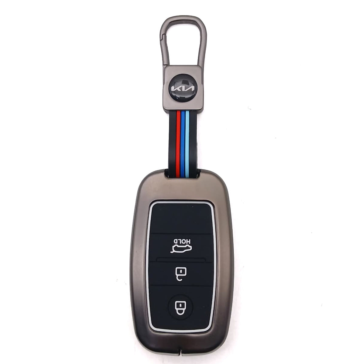 KIA Sportage Metal Key Shell Case Cover Black 3 Buttons 2019 - 2024 - Replacement Casing