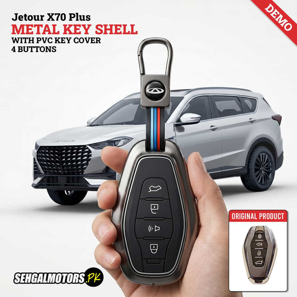 Jetour X70 Plus Metal Key Shell With PVC Key Cover 4 Buttons 2025 - 2026