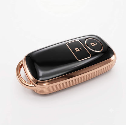 Toyota Raize TPU Protection Key Cover 2 Buttons Black Golden 2020 - 2026