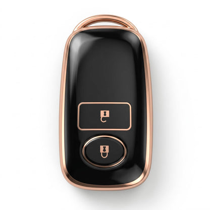 Toyota Raize TPU Protection Key Cover 2 Buttons Black Golden 2020 - 2026