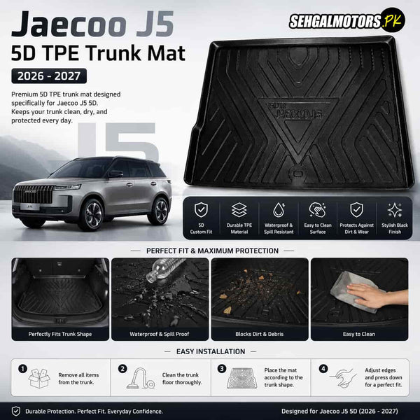 Jaecoo J5  5D TPE Trunk Mat 2026
