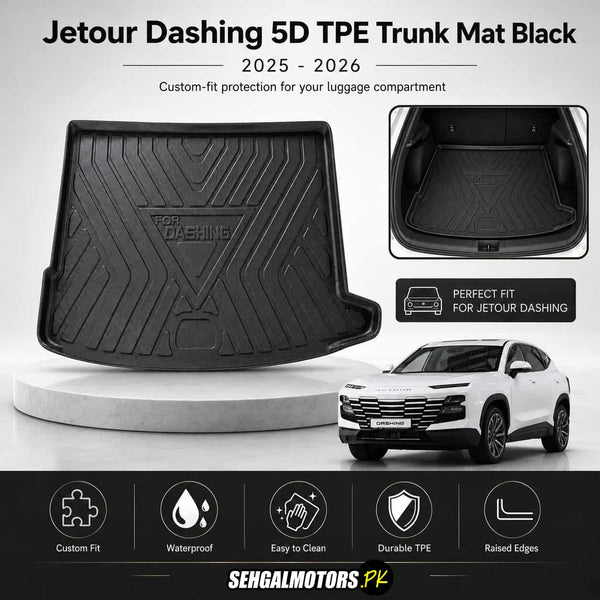 Jetour Dashing 5D TPE Trunk Mat Black 2025 - 2026