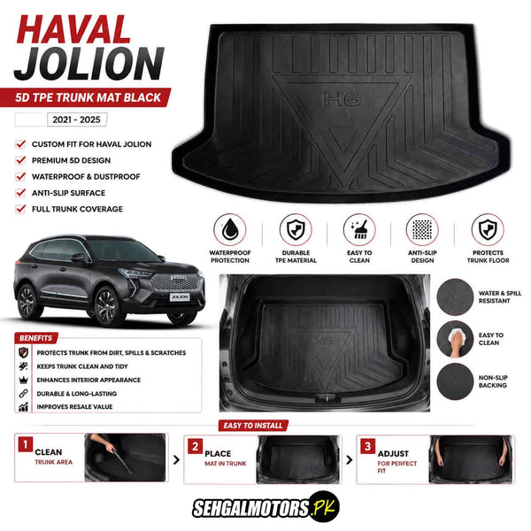 Haval Jolion 5D TPE Trunk Mat Black 2021 - 2026