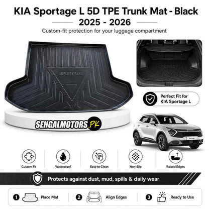 KIA Sportage L 5D TPE Trunk Mat - Black 2025 - 2026