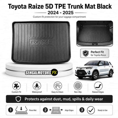 Toyota Raize 5D TPE Trunk Mat Black 2020 - 2026