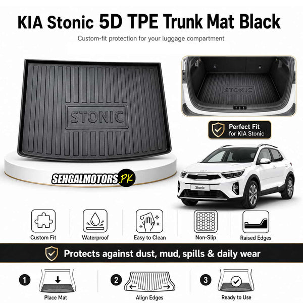 KIA Stonic 5D TPE Trunk Mat Black 2021 - 2026