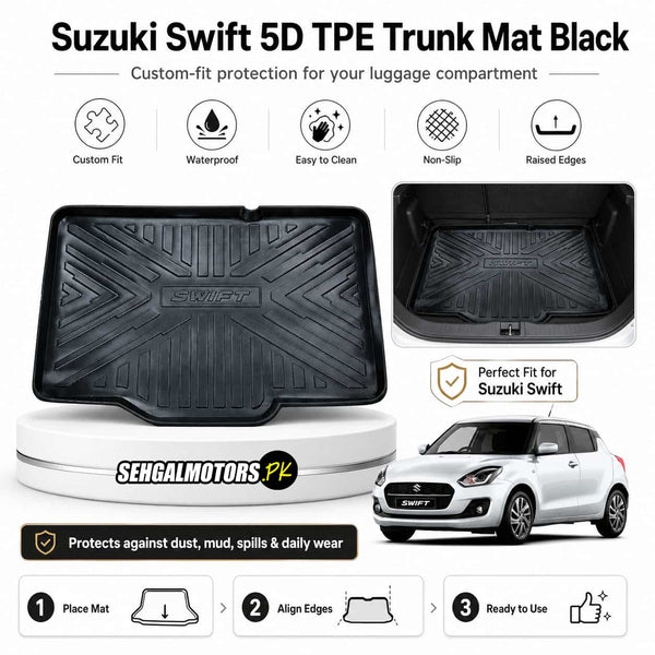 Suzuki Swift 5D TPE Trunk Mat Black 2022 - 2026