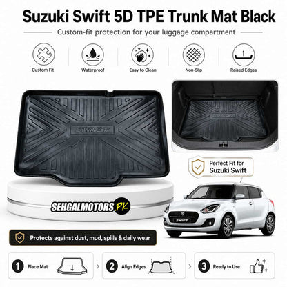 Suzuki Swift 5D TPE Trunk Mat Black 2022 - 2026
