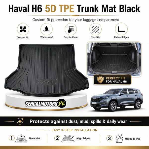 Haval H6 5D TPE Trunk Mat Black 2021 - 2024