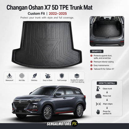 Changan Oshan X7 5D TPE Trunk Mat 2022 - 2026