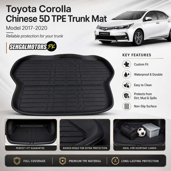 Toyota Corolla Chinese 5D TPE Trunk Mat 2014 - 2020
