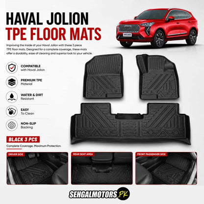 Haval Jolion TPE Floor Mats 3 Pcs 2021 - 2026