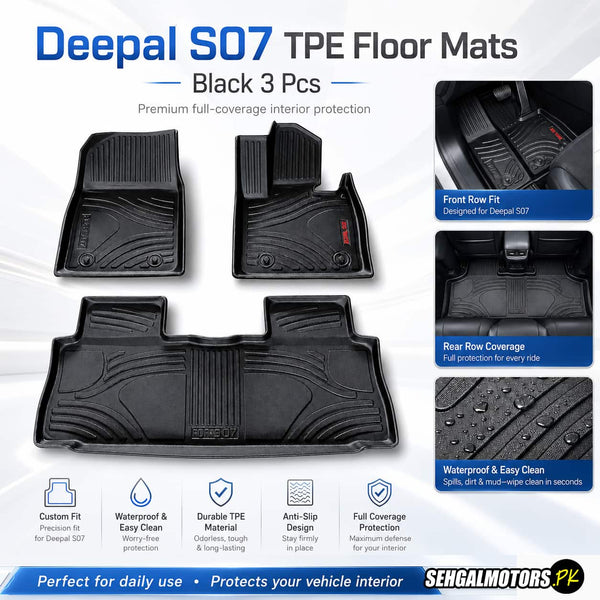 Deepal S07 TPE Floor Mats Black 3 Pcs 2024 - 2026