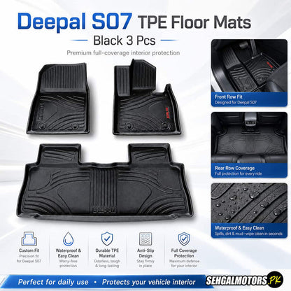 Deepal S07 TPE Floor Mats Black 3 Pcs 2024 - 2026
