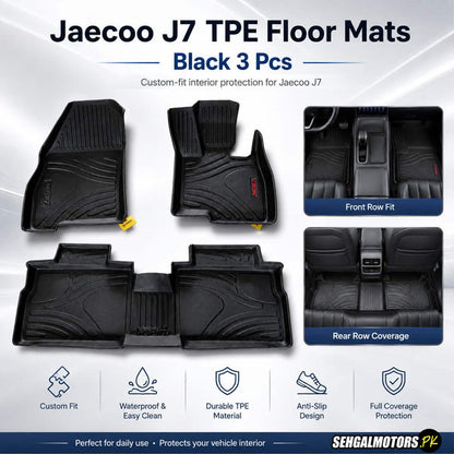 Jaecoo J7 TPE Floor Mats Black 3 Pcs 2025 - 2026