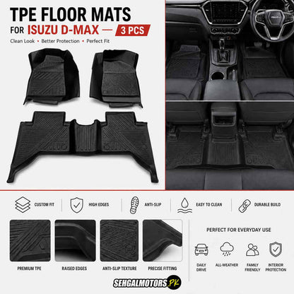 Isuzu D-Max TPE Floor Mats 3 Pcs 2025 - 2026