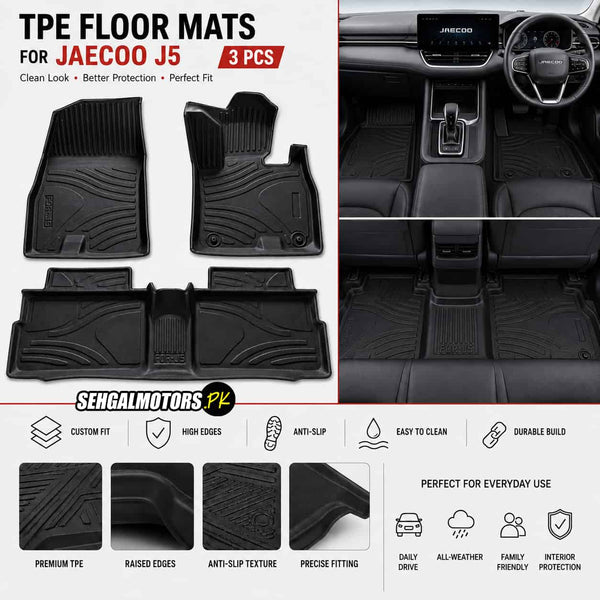 Jaecoo J5 TPE Floor Mats 3 Pcs 2026