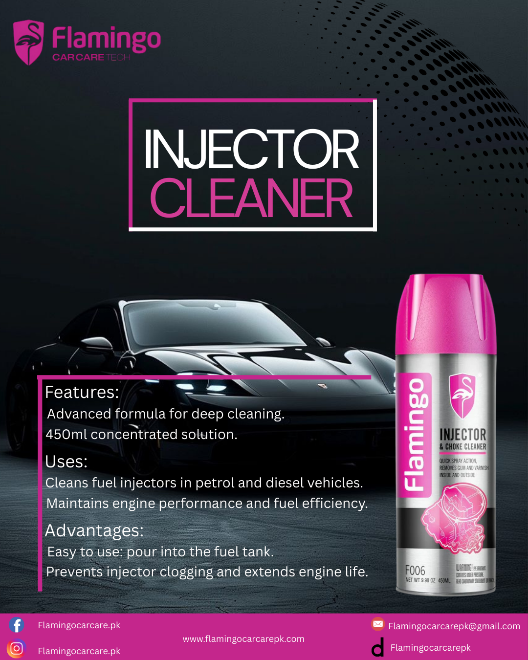 Flamingo Injector Cleaner 450ml – Deep Cleaning & Smooth Performance