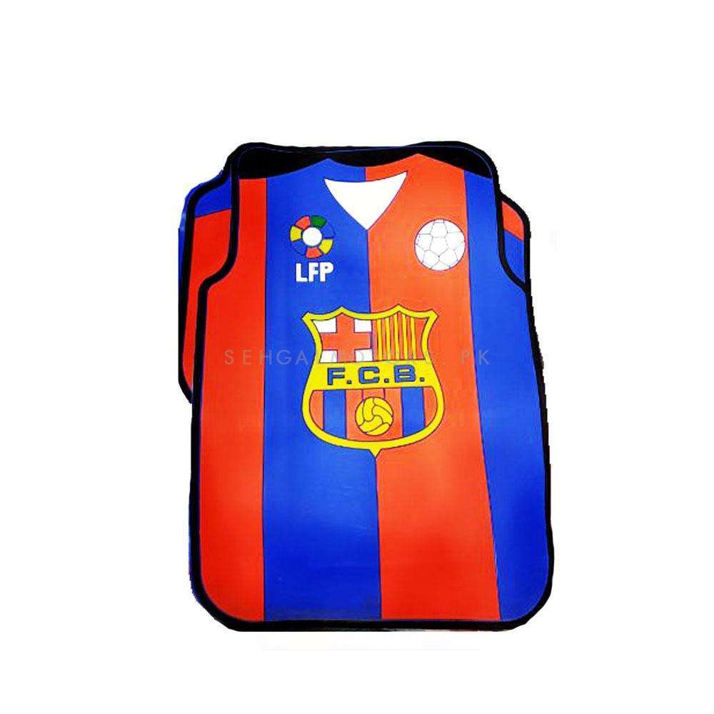 Barcelona Universal PVC Rubber Floor Mat Mix Design 3 Pcs - Foot Mat For Car