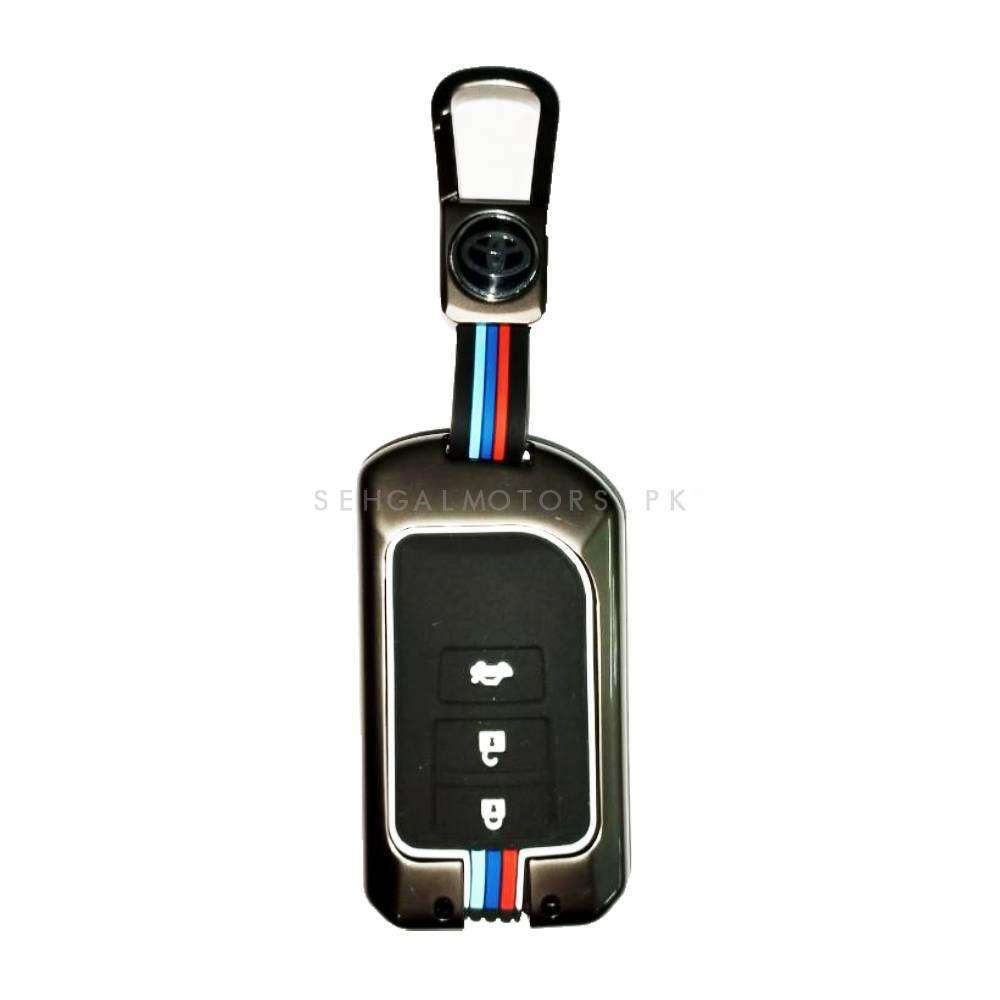 Toyota Yaris Metal Key Shell Case Cover 3 Buttons 2020 - 2026 - Replacement Casing