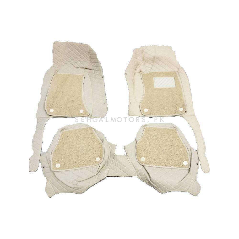 Audi A6 9D Floor Mats Mix Thread Beige With Beige Grass 3Pcs 2005 - 2018