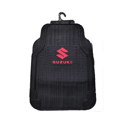 Suzuki Universal PVC Rubber Floor Mat Mix Design -  5 Pcs - Foot Mat For Car