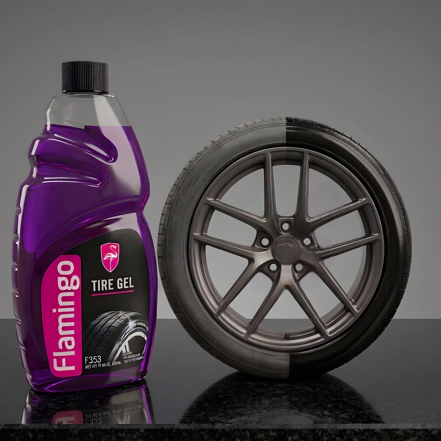 Flamingo Tire Gel | Long-Lasting Tire Shine &amp; UV Protection Gel